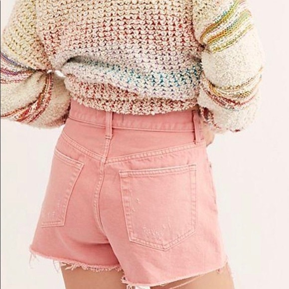 Free People Sofia shorts in Pink startlight denim// sz: 27// NWT - Picture 5 of 5